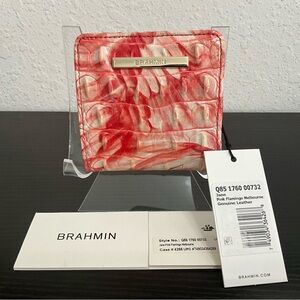 Brahmin Jane PINK FLAMINGO MELBOURNE  Leather Wallet NWT